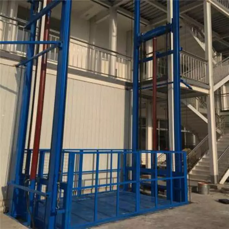 载货电动升降货梯 导轨式升降机 厂房液压货梯_液压升降货梯溢流阀如何调节